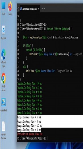 Ping Multiple External Websites at the Same Time Using One Script #eng_mahmoud_enan #windowsserver