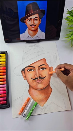 Bhagat Singh Drawing 🇮🇳 #shorts #republicday #art #drawing #bhagatsingh