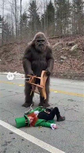 Sasquatch vs leprechaun🍀🪙 {lucky charms search on route 67} #funny #comedy