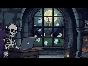 👻 Halloween Lo-Fi Live 🎧 Spooky Chill Beats to Study, Relax & Work | Live Halloween Music