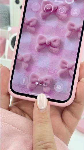 How to put your name on your iPhone screen! 🌷✨ #shorts #iphone