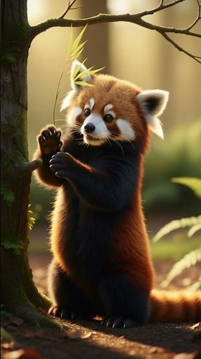 🐼🎋 Chibi’s Bamboo Leaf Challenge – Will He Reach It? 😯