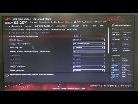 How to Enable & Disable Intel Dynamic Tuning Technology on ASUS Z790 Series