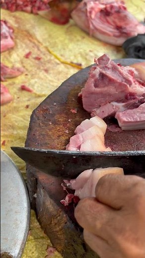 Satisfying pork cutting technique #meat #foodie #youtubeshorts