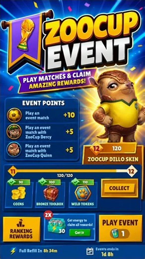 🏆 I Finally Unlocked ZooCup Dillo Skin! | Full Event Guide