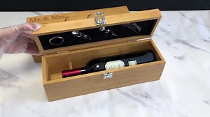 Wooden Wine Box, Wine Box, Wedding Wine Box, Wedding Gift for Couple, Engraved Wine Opener, Personalized Wine Box Gift Set, Wine Opener - Etsy