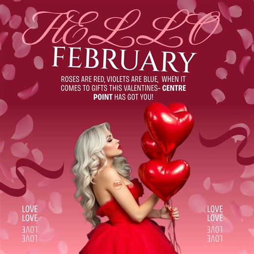 Don’t wait until the last minute to get your Valentine’s gift 💝 We just might run out! Everyone knows Centre Point is the place to find the perfect gift—and so much more. | Centre Point