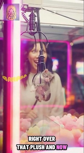 Shocking! The claw machine dropped out… A REAL CAT P9