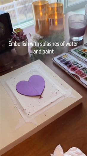 Easy Valentine Balloon Card made with Watercolor #watercolorpainting #valentine #artinstruction
