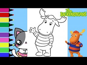 Coloring The Backyardigans Tyrone and Austin Coloring Book Page | Sprinkled Donuts JR