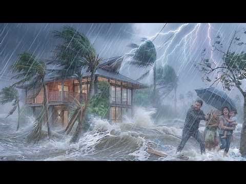 Powerful Hurricane for Instant Sleep with Intense Rain, Howling Wind & Thunder Sounds