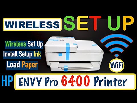 HP Envy Pro 6400 Wireless WiFi SetUp, Unbox, Install Ink, Load paper, Scan Alignment Page, Review !