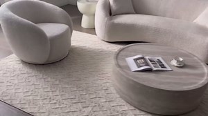 Curved Sofa Set of 2,Modern Living Room Sofa Integral Sofas Furniture 3-Seater Sofas + 360 Degree Swivel Barrel Chair Tight Curved Back Boucle Fabric Wood Frame with Pillows Curves Couch and Chair Set