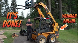 Finishing the Cat Skid Steer Project: Perkins 3034 to Yanmar Engine Swap
