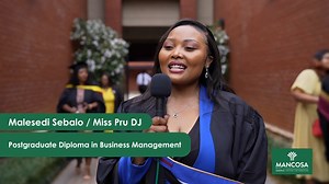 Celebrating Miss Pru DJ - where music meets business management 🎓🎵 We are thrilled to celebrate Malesedi Sebalo, who recently graduated with a Postgraduate Diploma in Business Management at our Johannesburg Graduation ceremony recently. Malesedi, known by her stage name Miss Pru DJ, is a multi-award-winning South African DJ and record producer, famous for her hit songs like "Price to Pay" featuring Blaq Diamond & Malome Vector, among other fan-favourite tracks. 🎶 Miss Pru DJ reflects on this 