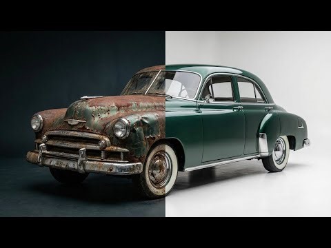 Vintage ASMR Car Restoration | Abandoned Vintage Car in Jungle to Brand New | Full Cinematic Rebuild