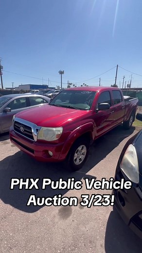 Phoenix Public Vehicle Auction Saturday 3/23 At 8am MST! Live Public Preview 3/21 & 3/22 8am-4pm! Register & Bid Now at www.SierraAuction.com #tacoma #4runner #fordf250 #classiccars #auction