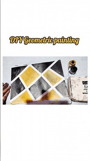 Diy geometric painting #geomatric #painting #shorts
