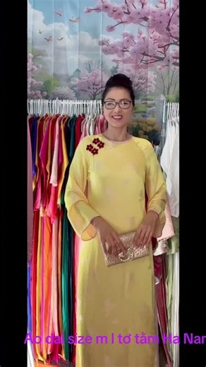Ao dai size m l tơ tằm Ha Nam suông Vietnamese traditional long dress set #AoDaiJudyAtlanta