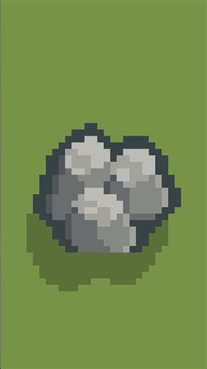 Day 7 of learning Pixel Art, today just small rocks for enviroment #pixelart #pixeldesign #gamedev