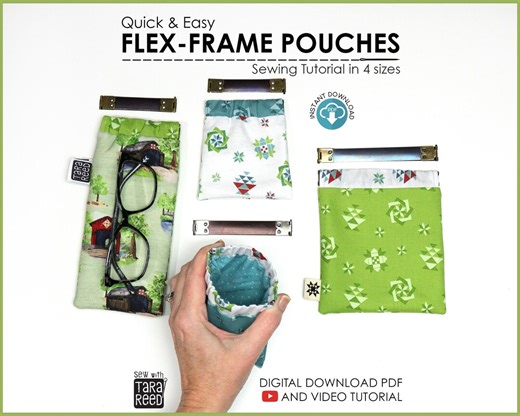 Flex-frame Pouch Sewing Pattern in 4 Sizes (instant Download) - Etsy