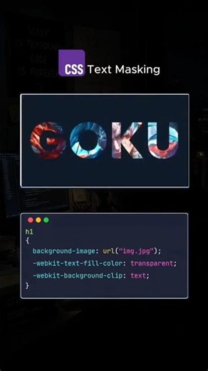 CSS Text Masking Explained in 60 Seconds ✨ #css #coding #webdevelopment #code #cssdiner #cssfilters