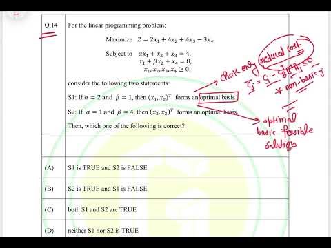 GATE LPP most important question 2025 (MA) | Reduced Cost | optimal basis LPP by Pavitra