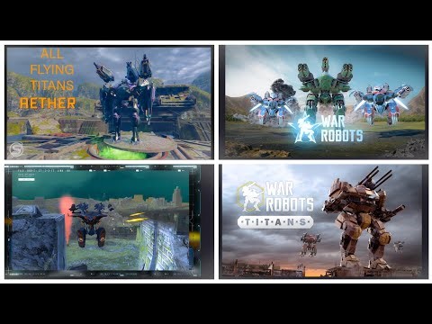 ALL FLYING TITANS WAR ROBOTS ! 4K