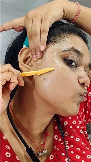 🤯Facial Hair Remove By Razor | How Real Skin Looks Before And After Shaving #beautyqueenmadhu #mfam