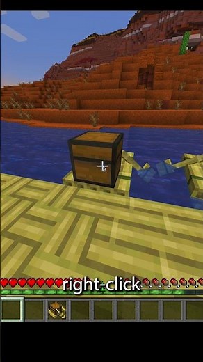 Bamboo Raft with Chest - Short Shorts by StrawberryGS - Minecraft Crafting Recipe