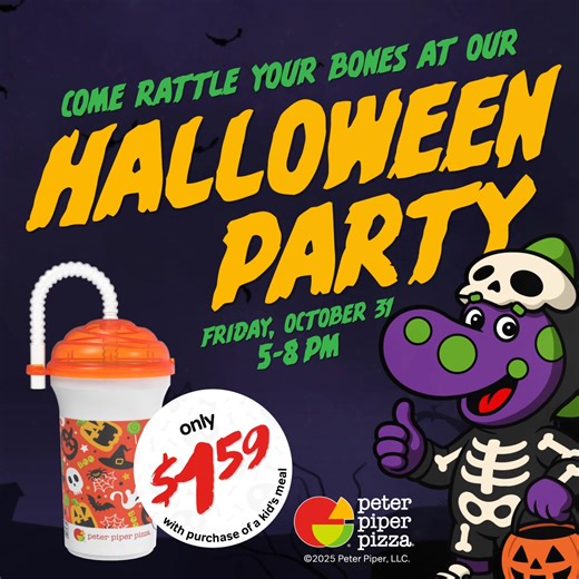 Fun for the whole family! Pizza, games, free candy & costume contest. | Peter Piper Pizza | Facebook