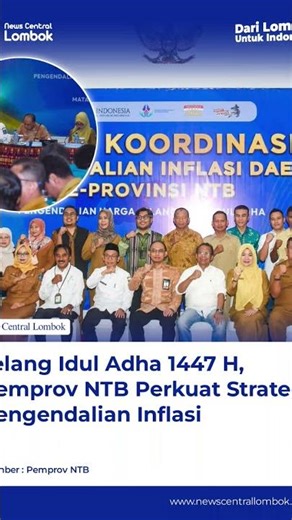 Jelang Idul Adha 1447 H, Pemprov NTB Perkuat Strategi Pengendalian Inflasi