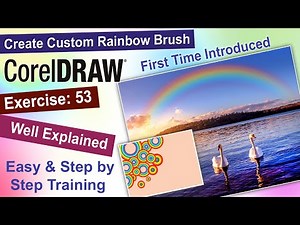 How to Create Custom Rainbow Brush Using Artistic Media in Corel Draw Exercise No. 53 | YN Tutor