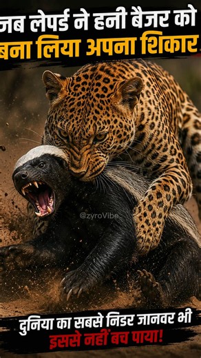 Leopard vs Honey Badger