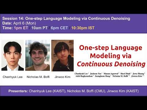 S14 | One-step Language Modeling via Continuous Denoising
