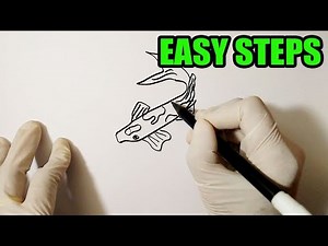 How to draw a koi fish | easy to follow