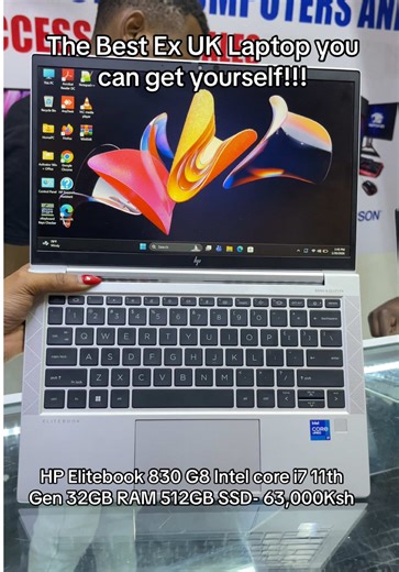These are reasons why Im saying this is the best EX UK Laptop in the market. Performance Processor : intel core i7 1185G7 11th Generation, with 3.0Ghz (4 cores and 8 CPUs) Fast 32 GB RAM 3200Mt/s 512GB SSD STORAGE that is expandable 13.3 Inch Touch Display Licensed Windows 11 Pro Operating system and Microsoft office 2024 For only 63,000Ksh discounted price from 65,000Ksh To purchase, Contact 0111-787–140— Location: Nairobi CBD,Along Moi Avenue , Rahimtulla Trust Building, Opposite Bihi Towers, 