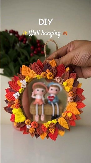 Super clay wall hanging | #homedecor #wallhanging #claycraft #shortsvideo #viral #trending #leaf