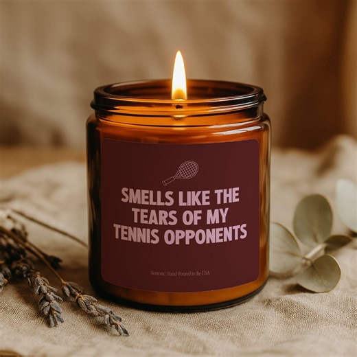 Tennis Gift, Funny Tennis Candle, Tennis Gift for Her, Tennis Gag, Tennis Champion, Tennis Mom, Tennis Dad, Funny Tennis Gift, Tennis Lover - Etsy