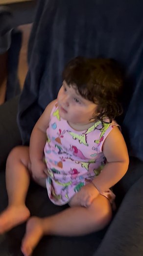 Baby Lola after bath time before bed 🛌 The only time Lola will sit for more then 10 seconds lol #babylola | Elaine Rodriguez