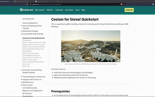 Cesium for Unreal教程01-快速入门