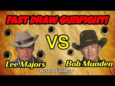 Fastest Gun Showdown: Bob Munden vs Lee Majors | Real vs Reel Western Draw Duel