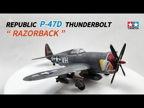 BUILD TAMIYA REPUBLIC P-47D THUNDERBOLT " RAZORBACK " 1/48 scale