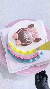 Simple lace hand-painted cake making process #hand-painted cake #frosting cake