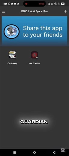 Descarga el Game guardian con el espacio virtual