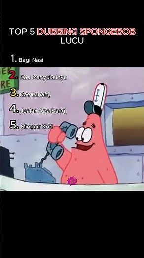 TOP5 DUBBING SPONGEBOB LUCU 🤣