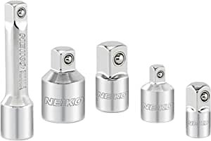 Neiko 30201A Socket Adapter and Drive Reducer Set, 5 Piece | Premium Cr-V Steel with Mirror Chrome Finish