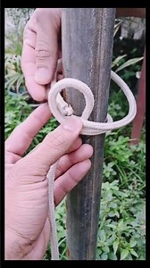 the easy way to tie a post with a rope! 🪢💪"