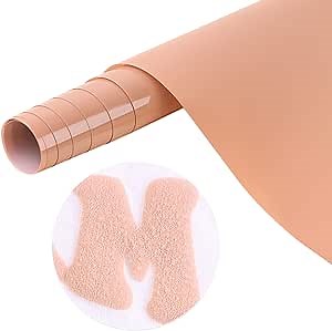 Tintnut Puff Vinyl Heat Transfer - 10inches x 6ft 3D Light Taupe Puff HTV Roll Heat Transfer Vinyl Foaming Colorful Puffy Iron on Vinyl for T-Shirts DIY Compatible with Cricut or Silhoutte Cameo