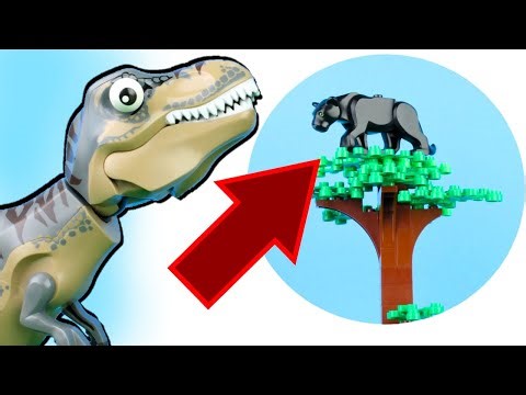 Can a T-Rex SAVE a Cat?! 😸🦖 Lego Jurassic World Stop Motion | Reptibian Bricks